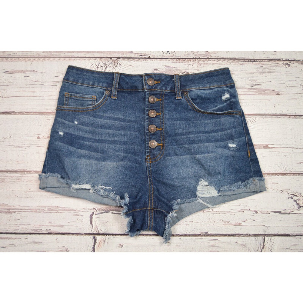 Rewash Brand High Rise Cut-Off Shorts Women Junior Distressed Size 7 Pre-Owned